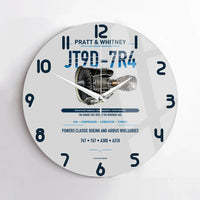 Thumbnail for JT9D-7R4 design on light gray no frame wall clock