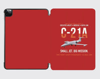 Thumbnail for C-21A Learjet Small Jet Big Mission design on red ipad tablet case