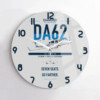 Thumbnail for Diamond DA62 design on light gray no frame wall clock
