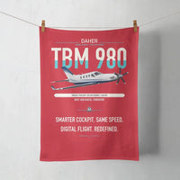 Thumbnail for Daher TBM 980 design on red towel