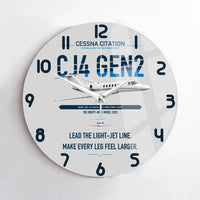Thumbnail for Cessna Citation CJ4 Gen2 design on light gray no frame wall clock