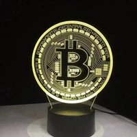 Thumbnail for Customisable Bitcoin Coin Art 3D 3D Lamp - view 7