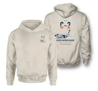 Thumbnail for Kawasaki C-2 design on khaki double-side hoodie, double-side print