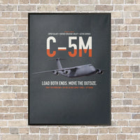 Thumbnail for C-5M Super Galaxy vertical canvas print - framed - gray background
