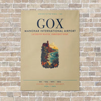 Thumbnail for Manohar International Airport Mopa GOX vertical canvas print - no frame - beige background