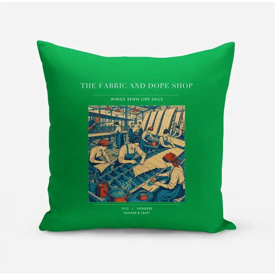 VINTAGE G4168 - The Fabric And Dope Shop - Designed Pillows design on green