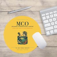 Thumbnail for Orlando International Airport (MCO) design on yellow round mouse pad
