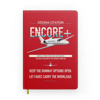 Thumbnail for Cessna Citation Encore+ design on red notebook