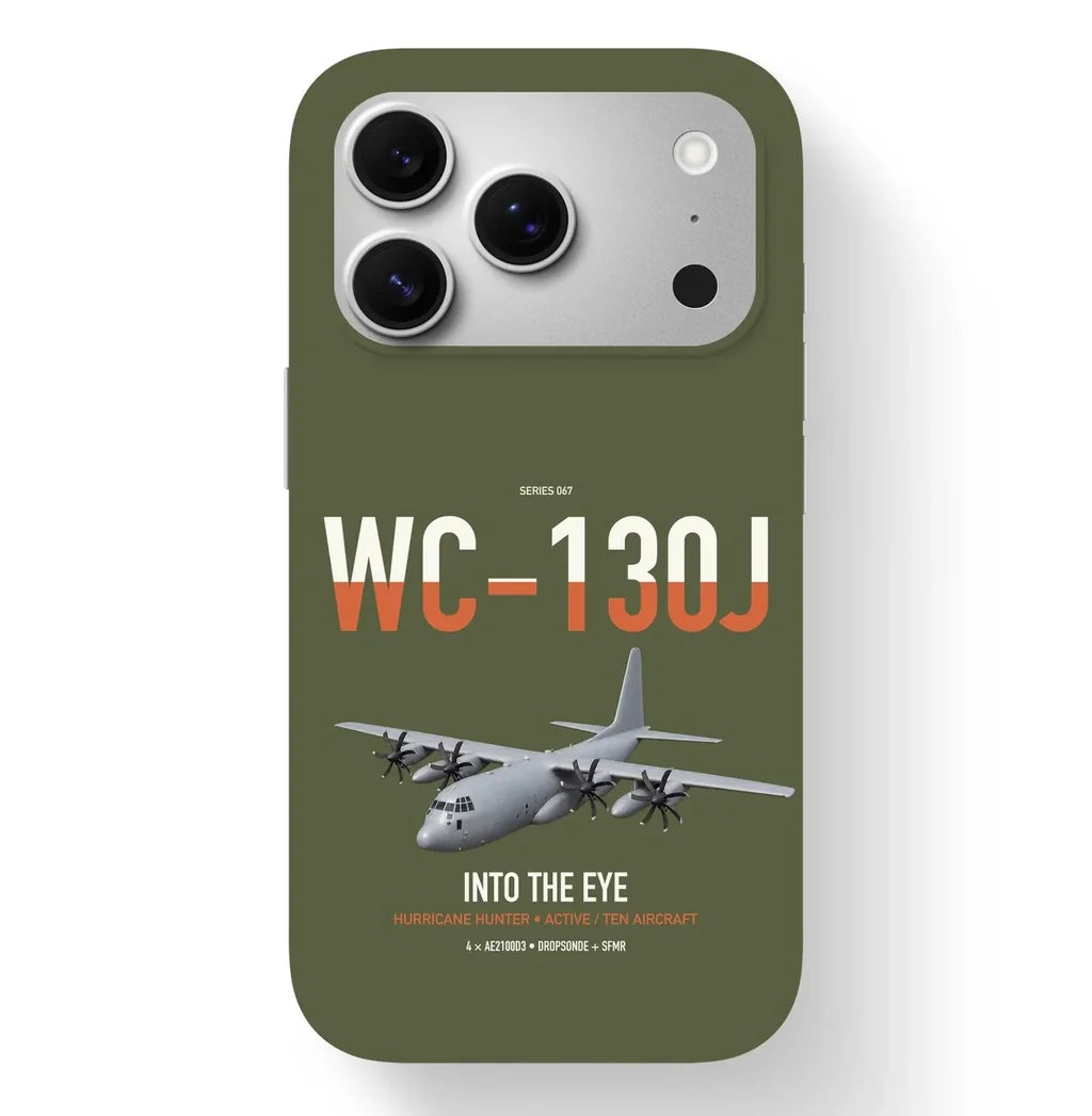 WC-130J Hurricane Hunter design on green army magsafe iphone case, for iPhone 17 Pro