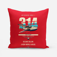 Thumbnail for Boeing 314 Clipper design on red pillow