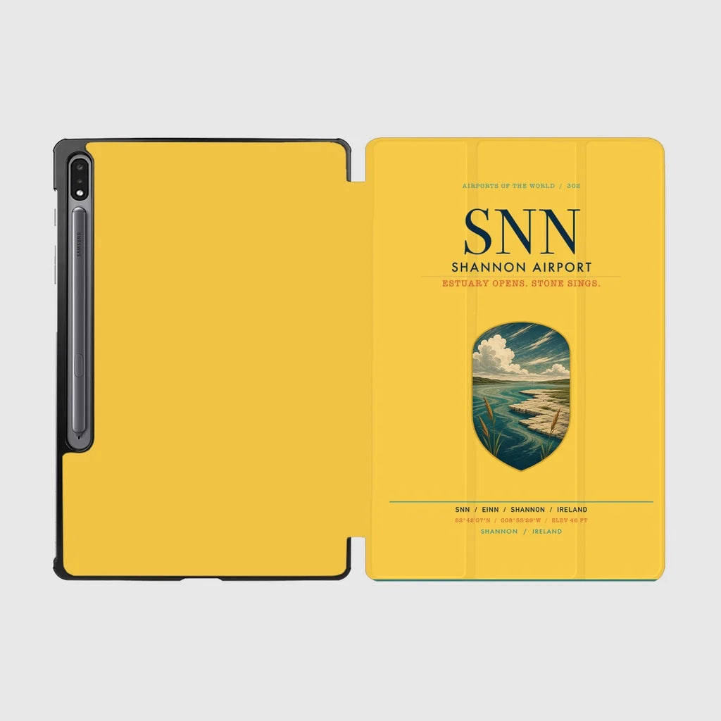 Shannon Airport (SNN) design on yellow samsung tablet tablet case