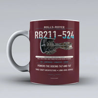Thumbnail for Mug design on dark red rb211 524