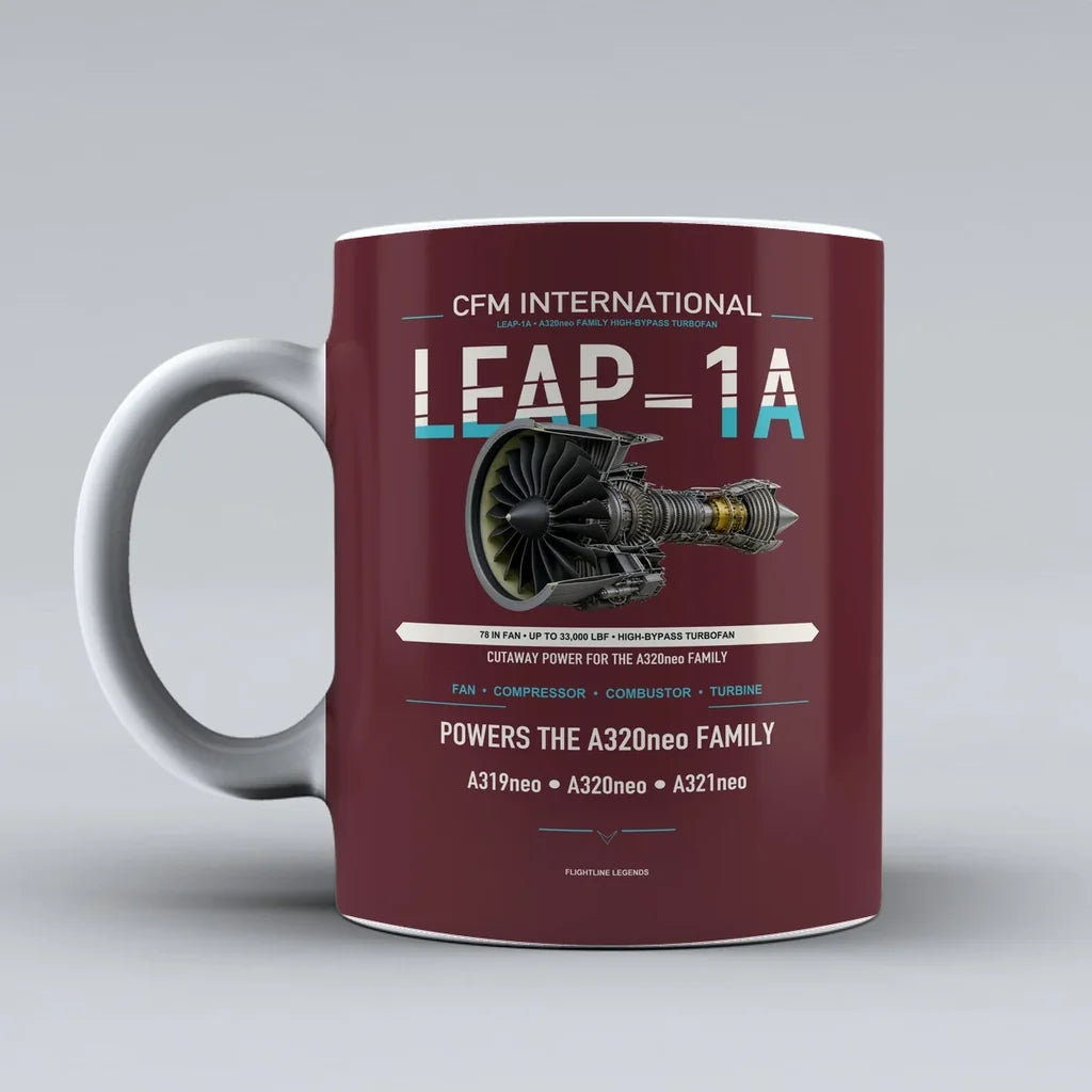 Mug design on dark red leap 1a