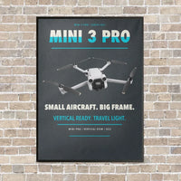 Thumbnail for DJI Mini 3 Pro vertical canvas print - framed - gray background