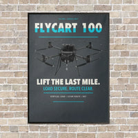 Thumbnail for DJI FlyCart 100 vertical canvas print - framed - gray background