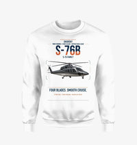 Thumbnail for Sikorsky S-76B design on white sweatshirt