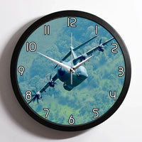Thumbnail for Cruising Airbus A400M aviation design on premium wood and metal wall clock.