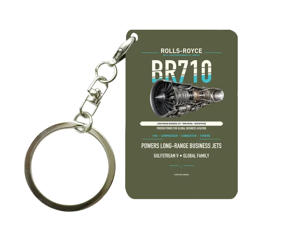 BR710 Key Chain design on green army key chain