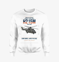 Thumbnail for Airbus H215M design on white sweatshirt