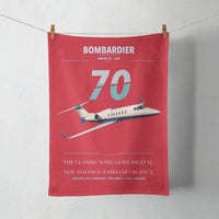 Thumbnail for Bombardier Learjet 70 design on red towel