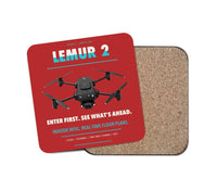Thumbnail for BRINC LEMUR 2 design on red 1 piece coaster