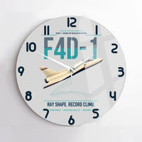 Thumbnail for F4D-1 Skyray design on light gray no frame wall clock