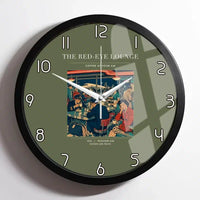 Thumbnail for VINTAGE G4082 - The Red-Eye Lounge - Designed Wall Clocks design on greenarmy framed