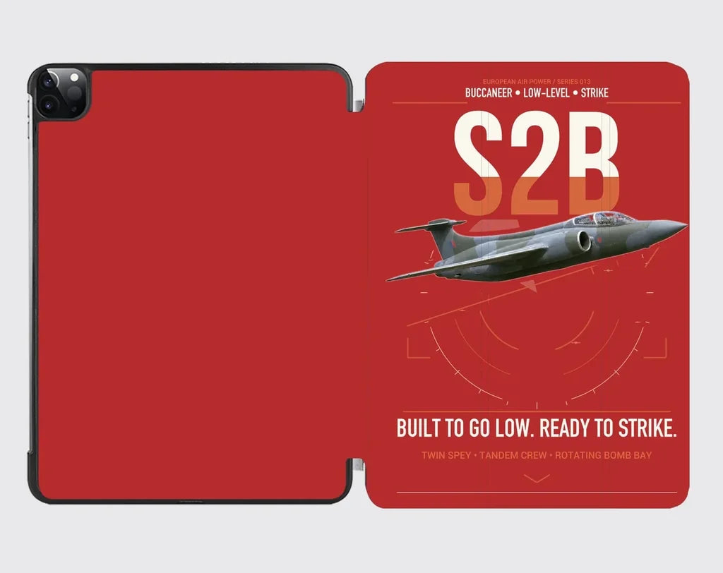 Blackburn Buccaneer S2B design on red ipad tablet case