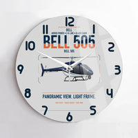 Thumbnail for Bell 505 design on light gray no frame wall clock