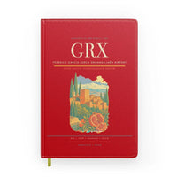 Thumbnail for Federico García Lorca Granada-Jaén Airport (GRX) design on red notebook
