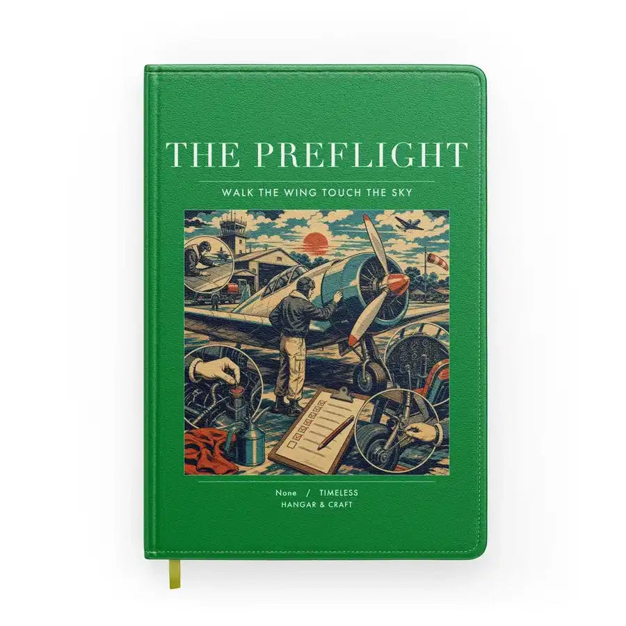 VINTAGE G4138 - The Preflight - Designed Notebooks design on green