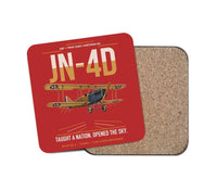 Thumbnail for Curtiss JN-4D Jenny design on red 1 piece coaster