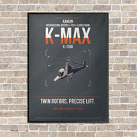 Thumbnail for Kaman K-1200 K-MAX vertical canvas print - framed - gray background