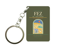 Thumbnail for Fes - Saiss Airport FEZ Key Chain design on green army key chain