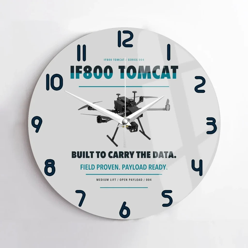 Inspired Flight IF800 Tomcat design on light gray no frame wall clock