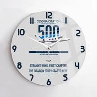 Thumbnail for Cessna Citation 500 - Citation I design on light gray no frame wall clock