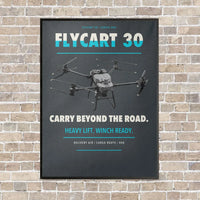 Thumbnail for DJI FlyCart 30 vertical canvas print - framed - gray background