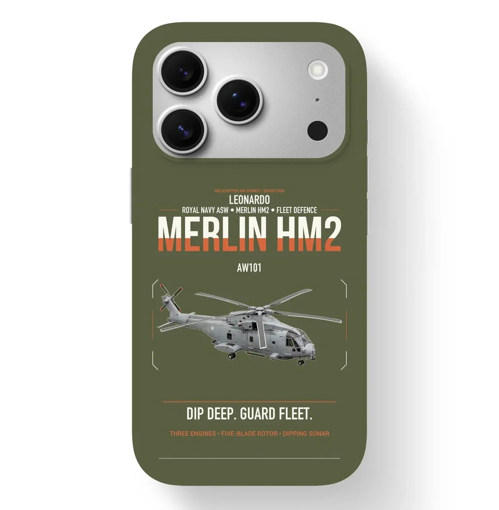 Leonardo AW101 Merlin HM2 design on green army magsafe iphone case, for iPhone 17 Pro