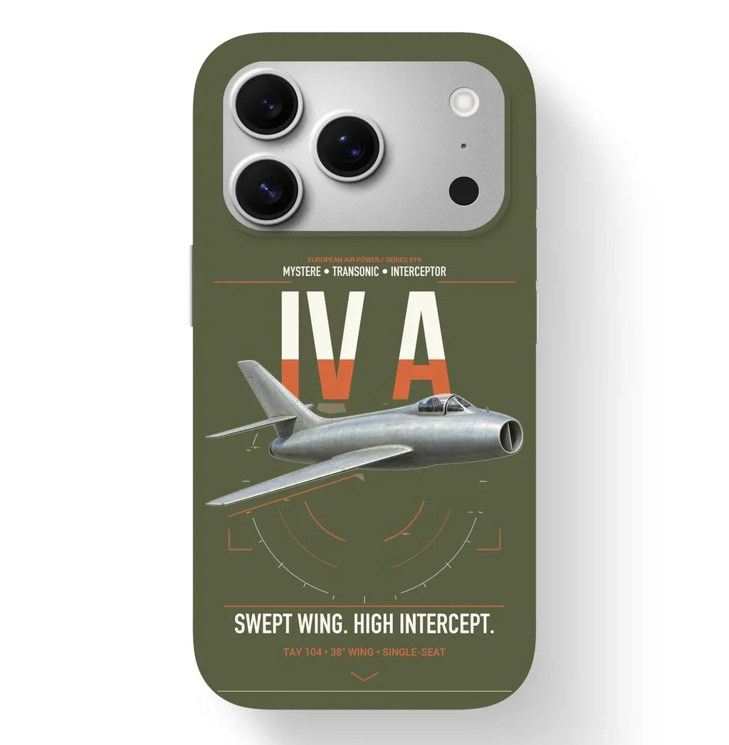 Dassault Mystère IV A design on green army magsafe iphone case, for iPhone 17 Pro