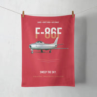 Thumbnail for F-86F Sabre Sweep The Sky design on red towel