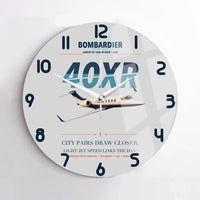 Thumbnail for Bombardier Learjet 40XR design on light gray no frame wall clock