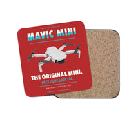 Thumbnail for DJI Mavic Mini design on red 1 piece coaster
