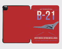 Thumbnail for B-21 Raider design on red ipad tablet case