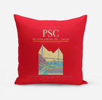 Thumbnail for Tri-Cities Airport (PSC) design on red pillow