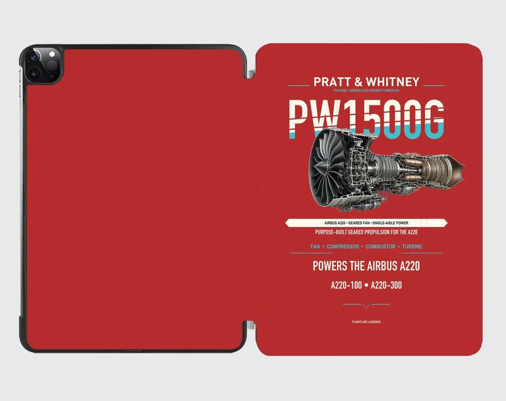 PW1500G design on red ipad tablet case