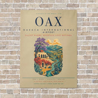 Thumbnail for Oaxaca International Airport OAX vertical canvas print - no frame - beige background