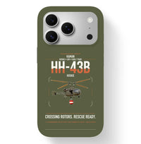 Thumbnail for Kaman HH-43B Huskie design on green army magsafe iphone case, for iPhone 17 Pro