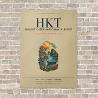Thumbnail for Phuket International Airport HKT vertical canvas print - no frame - beige background
