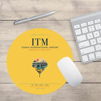 Thumbnail for Osaka International Airport (ITM) design on yellow round mouse pad