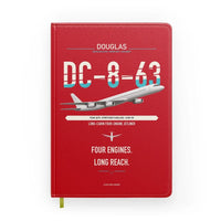 Thumbnail for Douglas DC-8-63 design on red notebook
